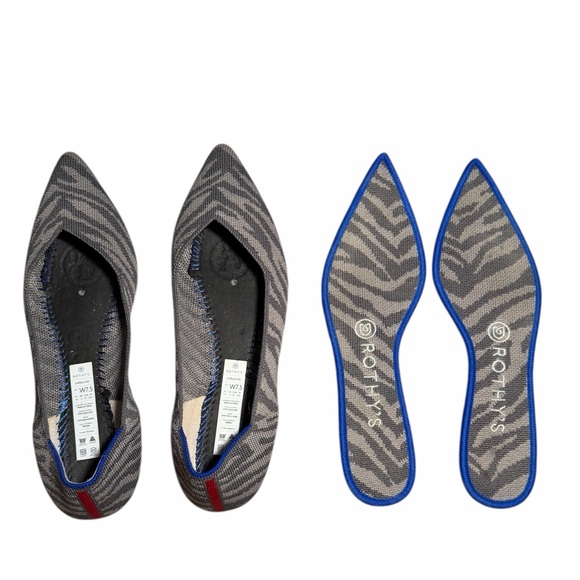 Rothy’s zebra print pointy toe flats - Picture 8 of 10